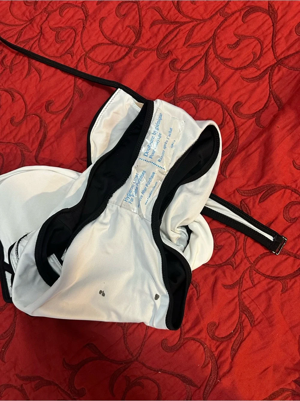 PINK Victoria's Secret Black and White Cutout One-Piece Swimsuit
